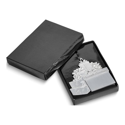 Engravable Pewter Gift Package Ornament – view 5