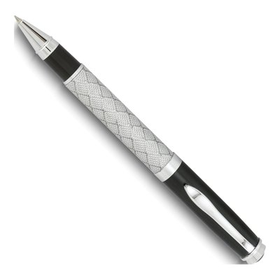 Charles Hubert Black & Silver-Tone Rollerball Pen