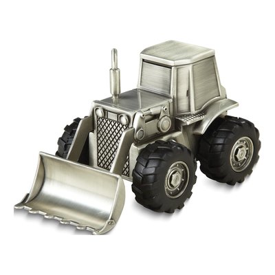 Pewter-Tone Bulldozer Bank