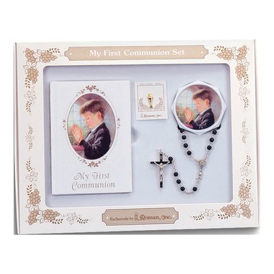 First Communion 5-Piece Boy Gift Set with Rosary