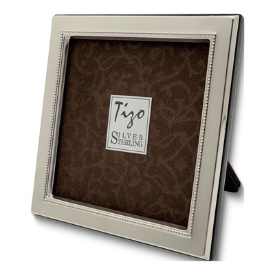 Sterling Silver Beaded 2x2 Photo Frame – view 2