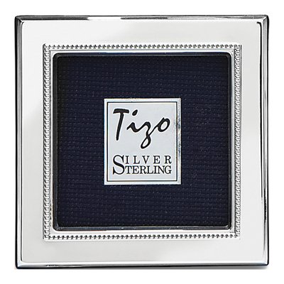 Sterling Silver Beaded 2x2 Photo Frame