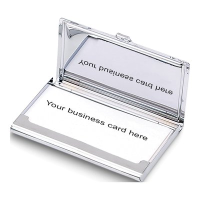 Silver-Tone Black Mother of Pearl Card Holder – view 2