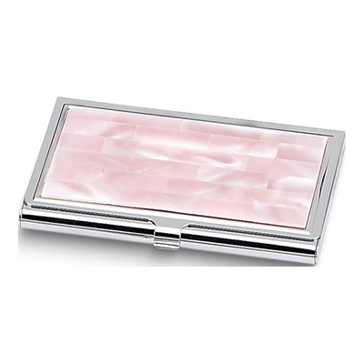 Pink Mother of Pearl Business Card Holder