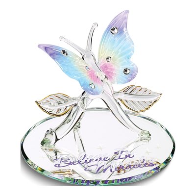 Believe in Miracles Butterfly Glass Figurine
