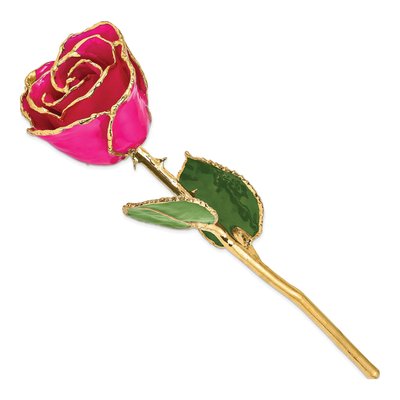 Lacquer-Dipped Real Rose with 24K Gold Trim – view 2