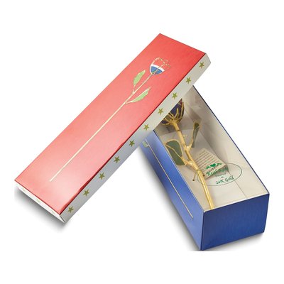 Lacquer Dipped Gold Trimmed Real Rose Gift – view 4