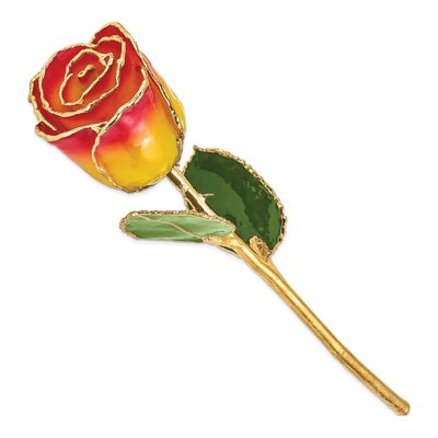 Real Rose with 24K Gold Trim – view 2