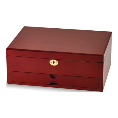 Cherry Wood 10-Watch Locking Storage Case