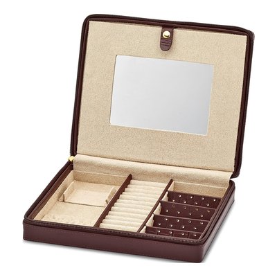 Brown Leather 6-Drawer Jewelry Case & Travel Case – view 4