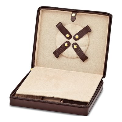 Brown Leather 6-Drawer Jewelry Case & Travel Case – view 5