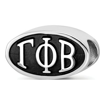 Gamma Phi Beta Gold-Plated Sterling Silver Enameled Bead