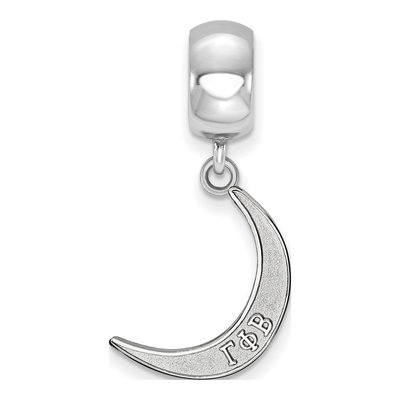 Gamma Phi Beta Gold-Plated Sterling Silver Crescent Moon Bead – view 2