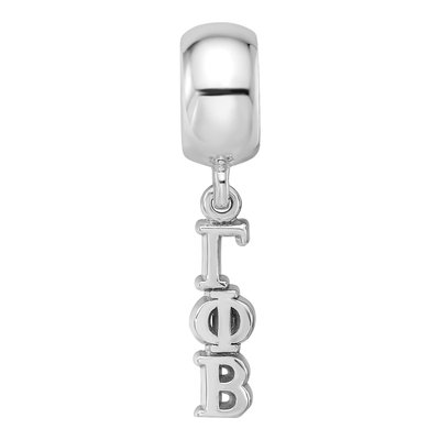Gamma Phi Beta Gold-Plated Sterling Silver Letters Bead – view 3