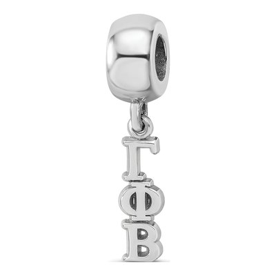Gamma Phi Beta Gold-Plated Sterling Silver Letters Bead