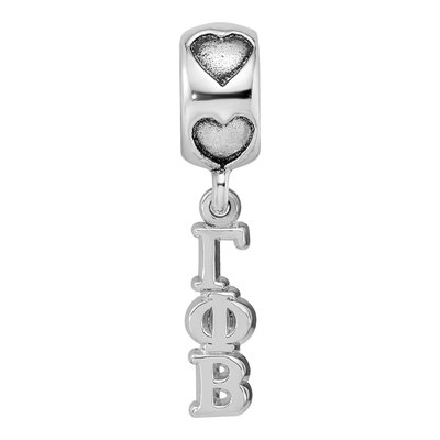 Gamma Phi Beta Gold-Plated Sterling Silver Letter Bead – view 4