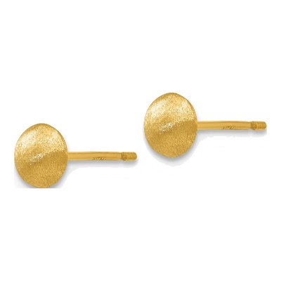 14K Yellow Gold Button Stud Earrings – view 3