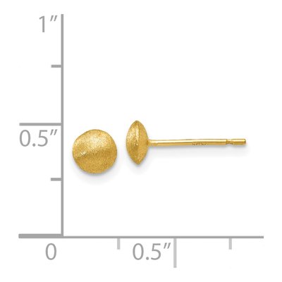 14K Yellow Gold Button Stud Earrings – view 5