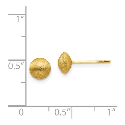 14K Yellow Gold Button Stud Earrings – view 5