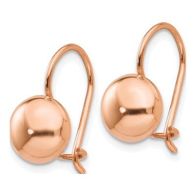 14K Rose Gold Button Stud Earrings – view 2