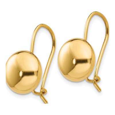 14K Yellow Gold Button Stud Earrings – view 3