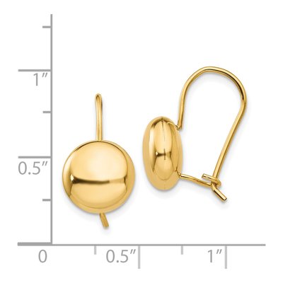 14K Yellow Gold Button Stud Earrings – view 5