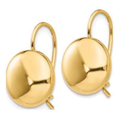 14K Yellow Gold Button Stud Earrings – view 3
