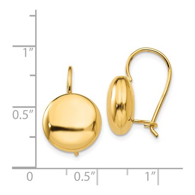 14K Yellow Gold Button Stud Earrings – view 5