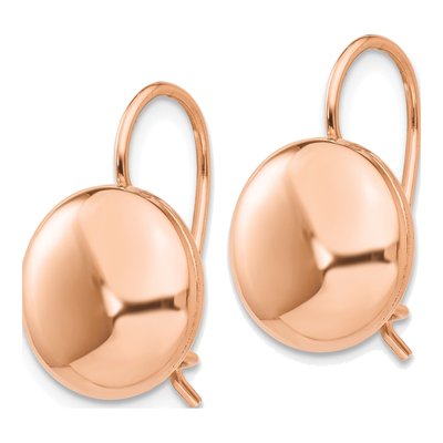 14K Rose Gold Button Stud Earrings – view 3