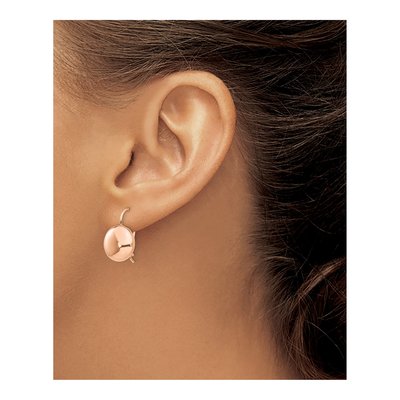 14K Rose Gold Button Stud Earrings – view 4