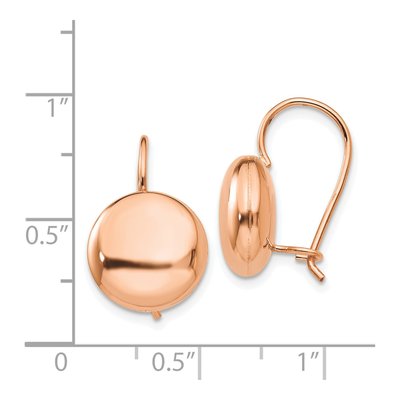 14K Rose Gold Button Stud Earrings – view 5