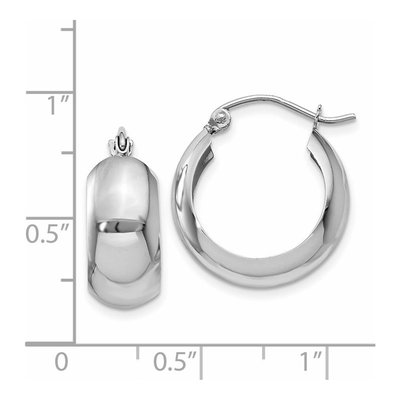 14K White Gold 13mm Hoop Earrings – view 5