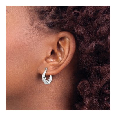 14K White Gold Tapered Earring Jackets – view 5