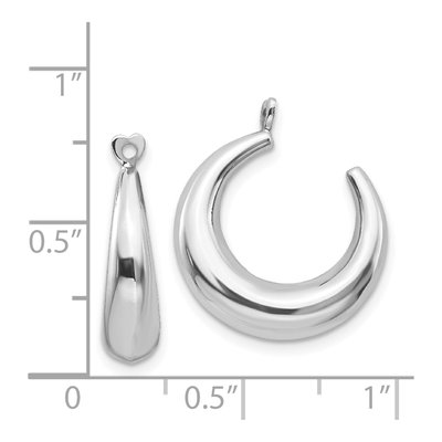 14K White Gold Tapered Earring Jackets – view 6
