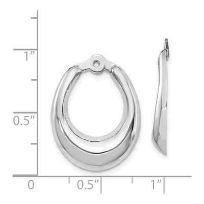 14K White Gold Earring Jackets – view 6