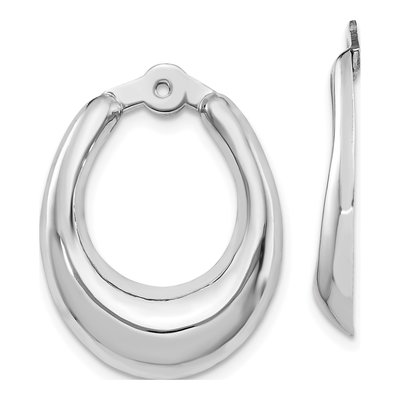14K White Gold Earring Jackets