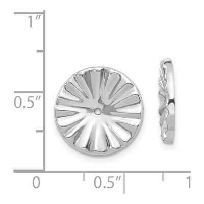 14K White Gold Sunburst Earring Jackets – view 6