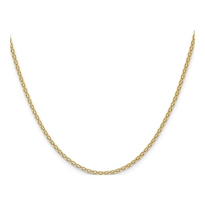 14K Yellow Gold 1.8mm Handmade Flat Bismark Chain – view 3