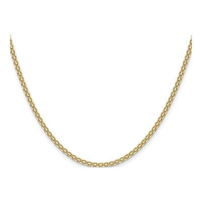 14K Yellow Gold 2.2mm Flat Bismark Chain – view 3