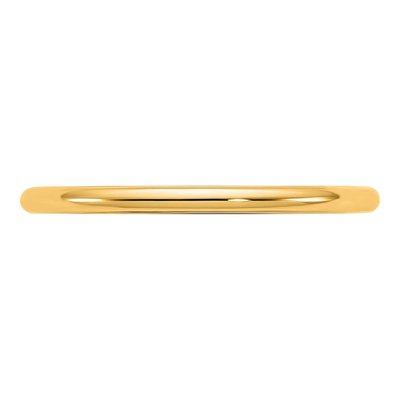 14K Yellow Gold 1.5mm Half Round Wedding Band – view 3