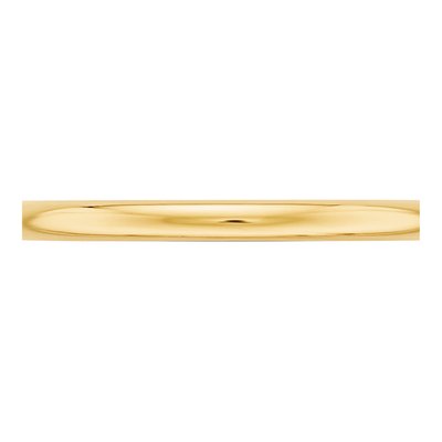 14K Yellow Gold 2mm Half Round Wedding Band – view 4