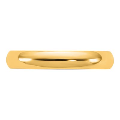 14K Yellow Gold 3.5mm Half Round Wedding Band – view 3