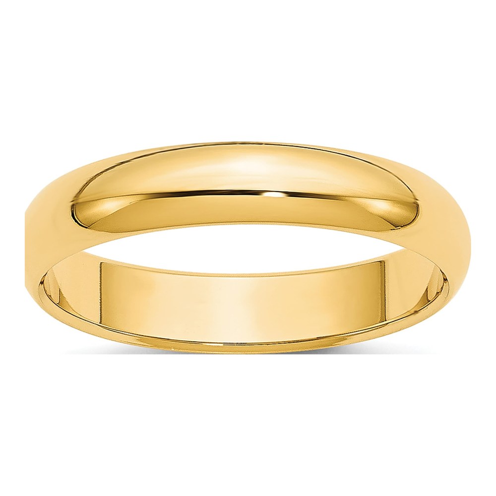 14K Yellow Gold 3.5mm Half Round Band Size 14