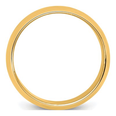 14K Yellow Gold 3.5mm Half Round Wedding Band – view 2