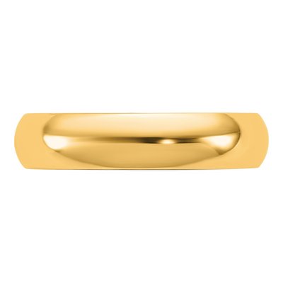 14K Yellow Gold 4.5mm Half Round Wedding Band – view 3