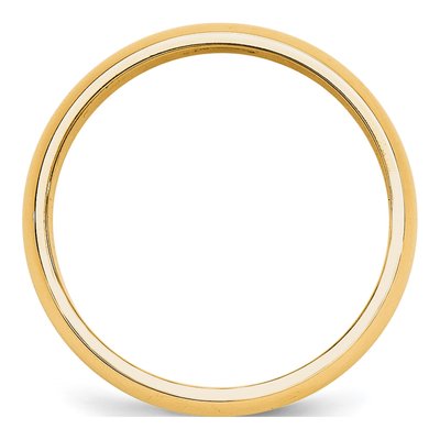 14K Yellow Gold 5mm Half-Round Wedding Band – view 3