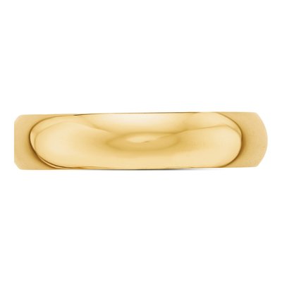 14K Yellow Gold 5mm Half-Round Wedding Band – view 4