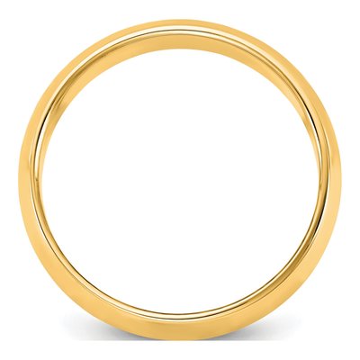 14K Yellow Gold 5.5mm Half Round Wedding Band – view 2