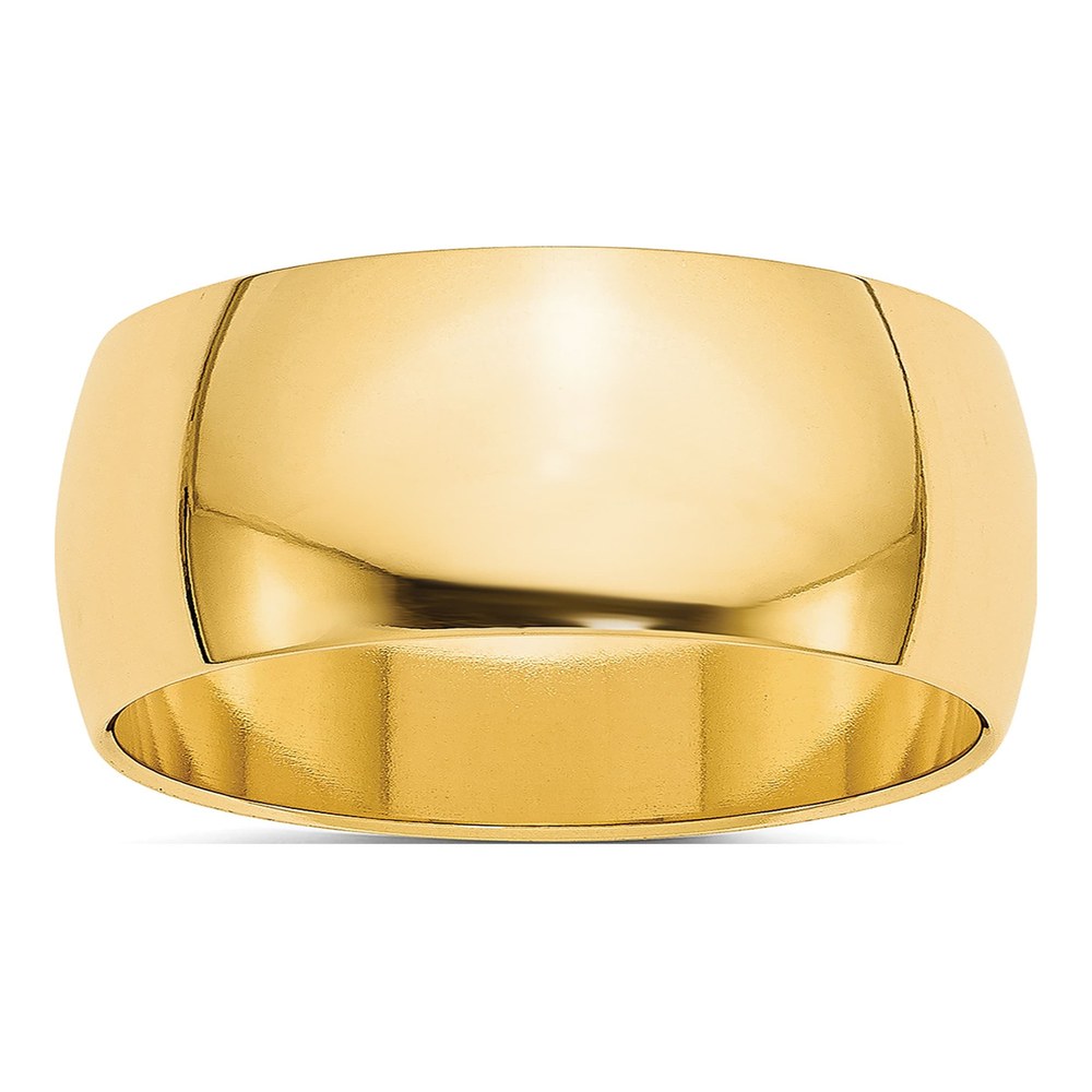 14K Yellow Gold 8mm Half-Round Wedding Band