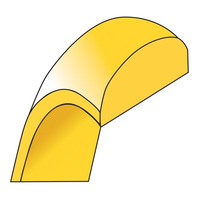 14K Yellow Gold 9mm Half Round Wedding Band – view 4